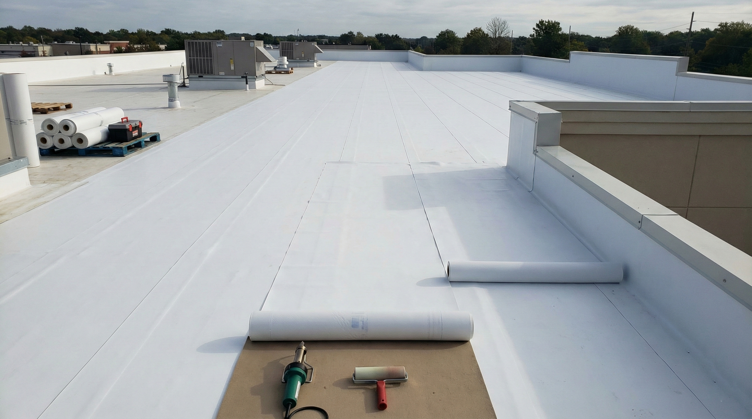 Energy efficient roofing and commercial TPO roofing support